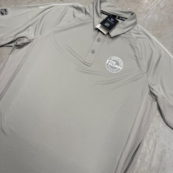 NWT Fanatics NHL Alumni Short Sleeve Golf Polo Shirt Stretch Grey XL - Picture 3 of 9